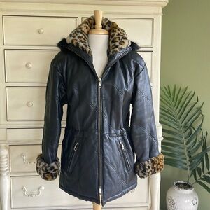 Vintage Braefair Leather Coat size s